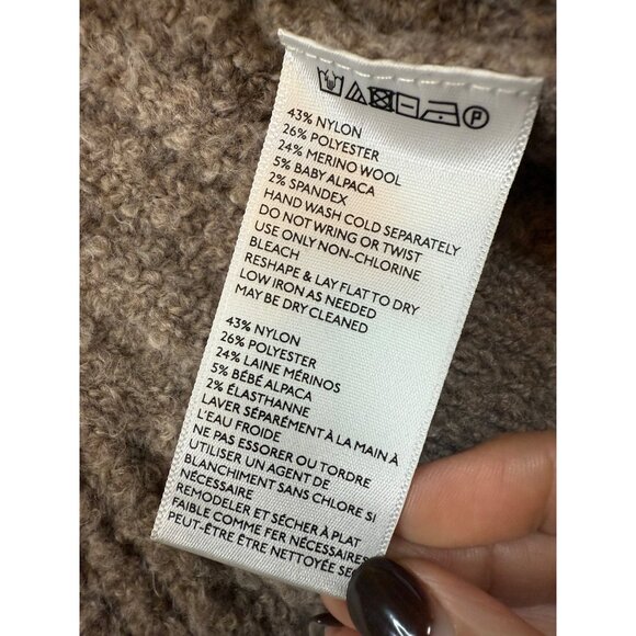 Moth By Anthropologie Open Front Cardigan XL Draped Beige Textured (bin FF214) - Picture 3 of 6